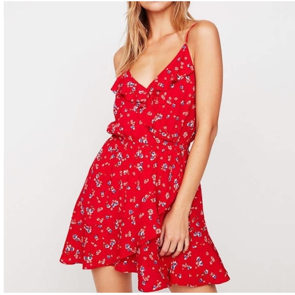 NWT Express - Floral Ruffle Cami Dress